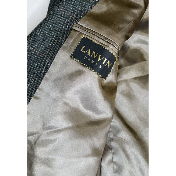 Lanvin Tweed Blazer Men’s Wool Gray 44R Made In USA - Picture 4 of 12